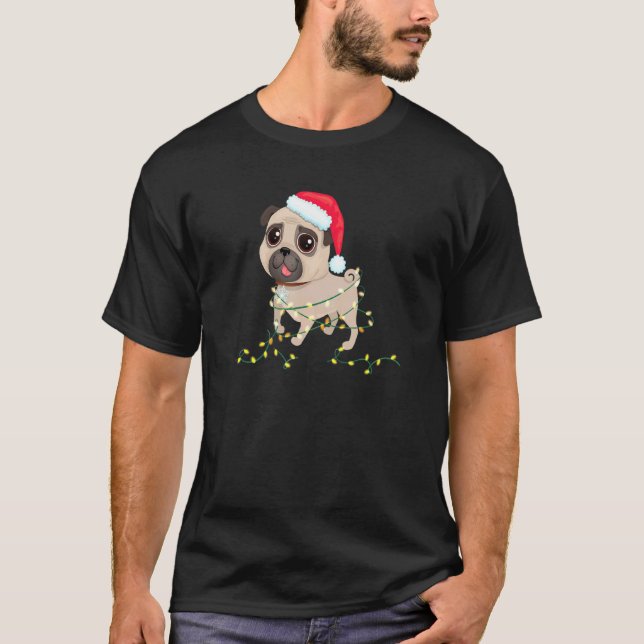 Camiseta Navidad para Pug (Anverso)
