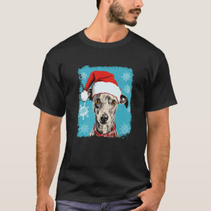 Camiseta Navidad Perro Greyhound Premium italiano