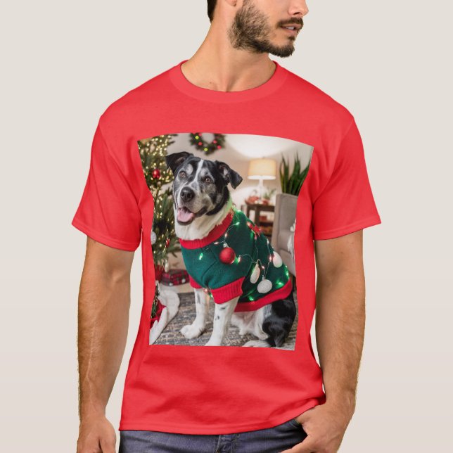 Camiseta Navidad Perruna: Decorando con Estilo (Anverso)