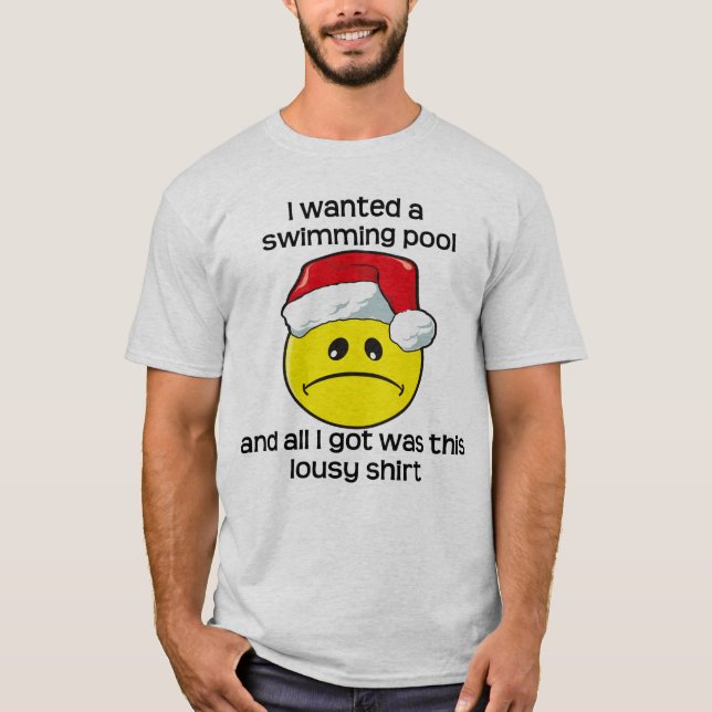 Camiseta Navidad - piscina (Anverso)