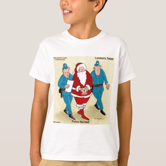 Camiseta Navidad policial: Santa ha sido muy mala (Anverso)
