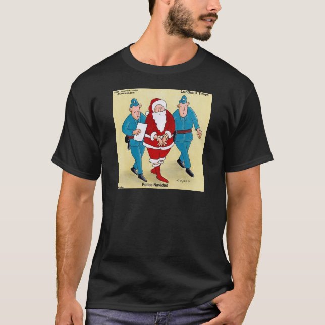 Camiseta Navidad policial: Santa ha sido muy mala (Anverso)