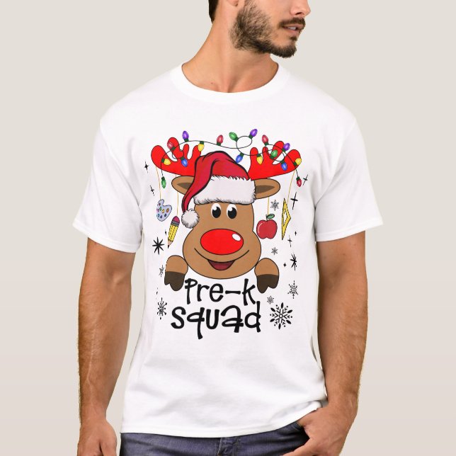 Camiseta Navidad pre-K Squad Merry (Anverso)