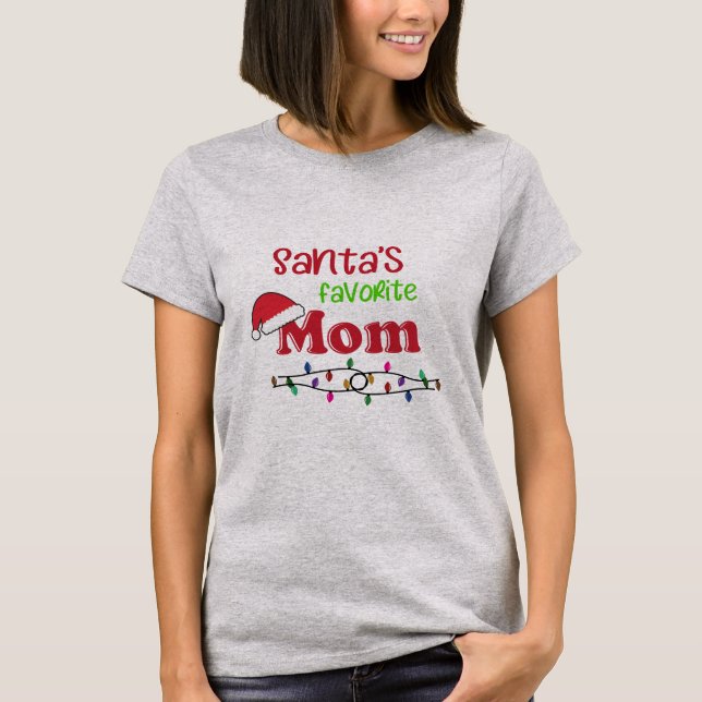 Camiseta Navidad preferido de la mamá de Santa (Anverso)