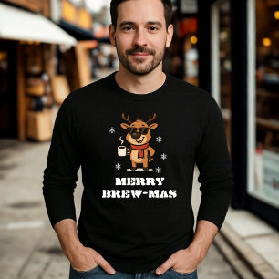 Camiseta Navidad Reno Ciervo Café Divertido
