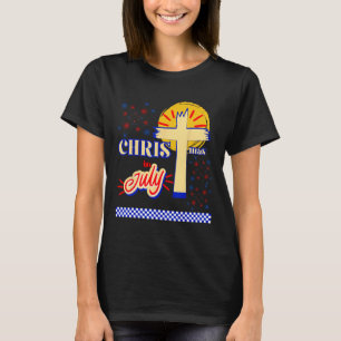 Camiseta Navidad Retro En Julio Cristiano Jesús Dios Verano