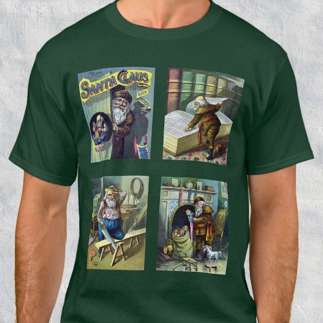 Camiseta Navidad Retro, Santa Claus y sus Obras (Subido por el creador)