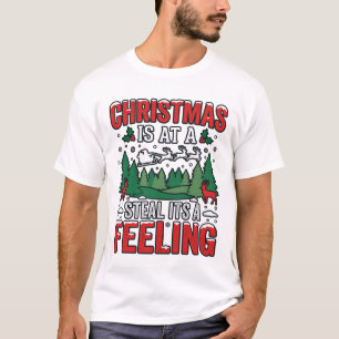 Camiseta Navidad Roba Es Un Sentimiento Reno Trineo Desi