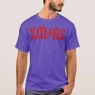 Camiseta Navidad Rock Roll Heavy Metal divertido Navidad Na