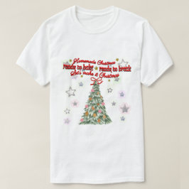 Camiseta Navidad rústica Mikitiez vintage acogedora casa de