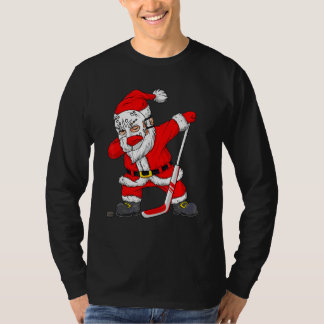 Camiseta Navidad Santa Dabbing Jugador Hockey Niños Kids Da
