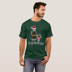 Camiseta Navidad Santa del niño del niño del paquete de la