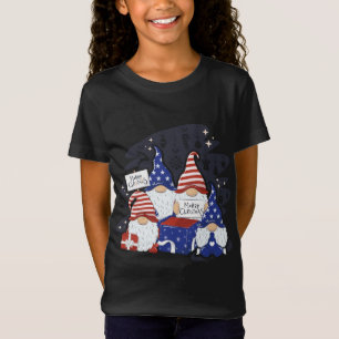 Camiseta Navidad Santa Hat American Feliz Navidad Gnomes