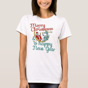 Camiseta Navidad - SANTA y REINDEDOR - Navidades - Año Nuev