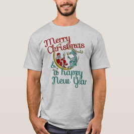 Camiseta Navidad - SANTA y REINDEDOR - Navidades - Año Nuev