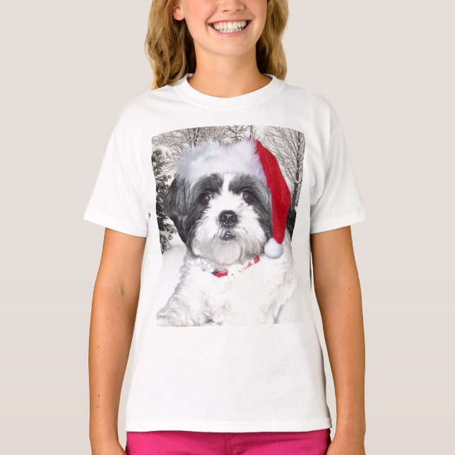 Camiseta Navidad Shih Tzu (Anverso)