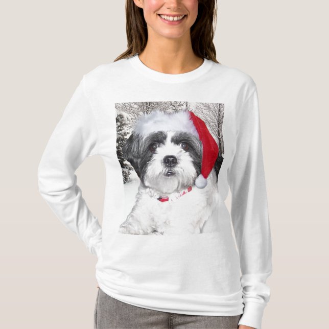 Camiseta Navidad Shih Tzu (Anverso)