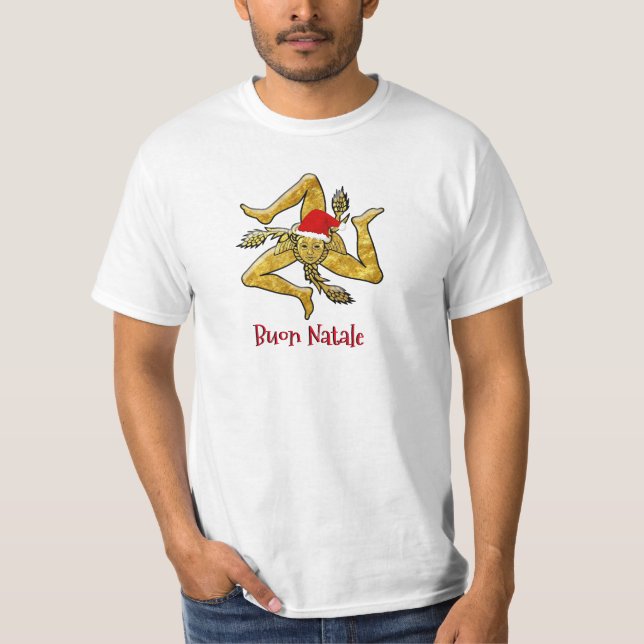 Camiseta Navidad siciliano Trinacria (Anverso)