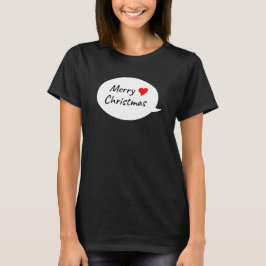 Camiseta Navidad sincera y alegre en una burbuja de diálogo