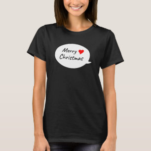 Camiseta Navidad sincera y alegre en una burbuja de diálogo