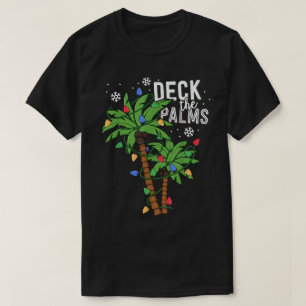 Camiseta Navidad Tropical Decorar las Palmeras