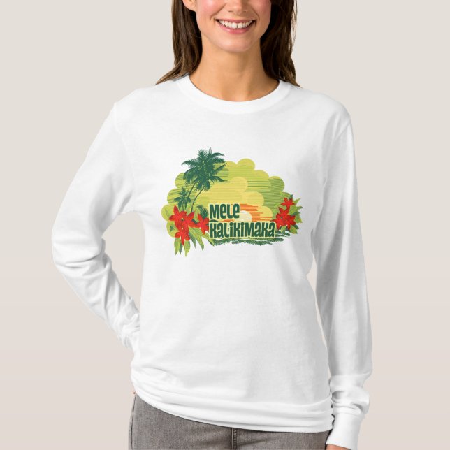Camiseta Navidad tropical del Hawaiian de la isla de Mele (Anverso)