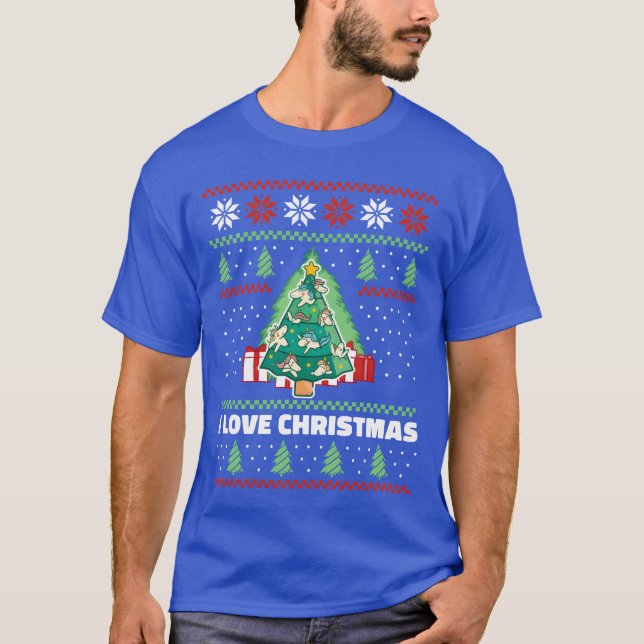 Camiseta Navidad Unicorn Santa Christmasree Unicorn (Anverso)