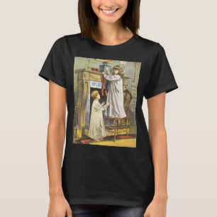 Camiseta Navidad Victoriana, medias de Navidad para niños