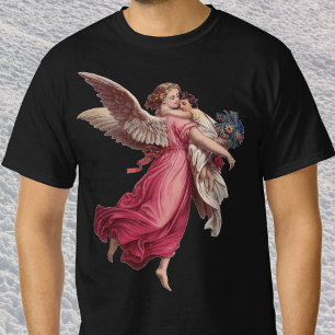Camiseta Navidad Vintage, Ángel Guardián Victoriano