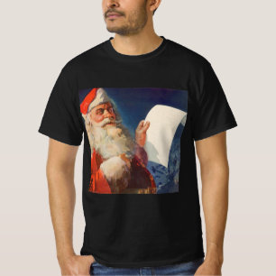 Camiseta Navidad Vintage, Lista de Niños Buenos o Malos de 
