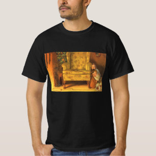 Camiseta Navidad Vintage Niños Esperando a Santa Claus