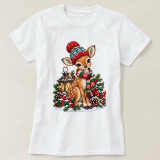Camiseta Navidad Vintage Reno Invierno Fiesta