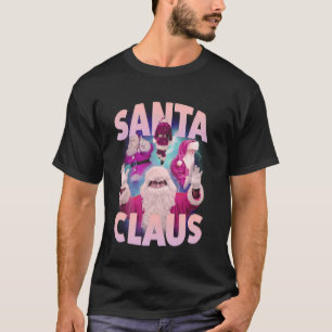 Camiseta Navidad vintage Santa Claus Bootleg Hip Hop de los