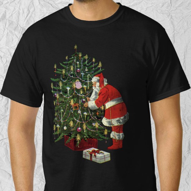 Camiseta Navidad vintage, Santa Claus con regalos (Subido por el creador)