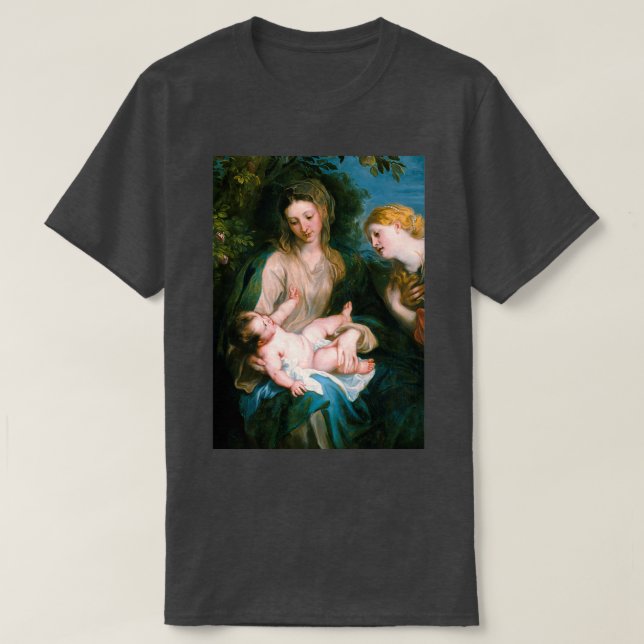 Camiseta Navidad Virgin and Child Merry (Diseño del anverso)