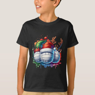 Camiseta Navidad Voleibol Jugador de Voleibol de Navidad