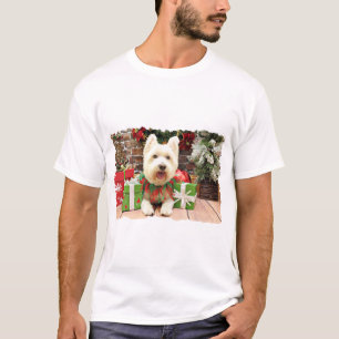 Camiseta Navidad - Westie - afortunado