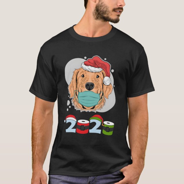 Camiseta Navidades 2020 Cachorro Tocador de Oro Mask Perro  (Anverso)