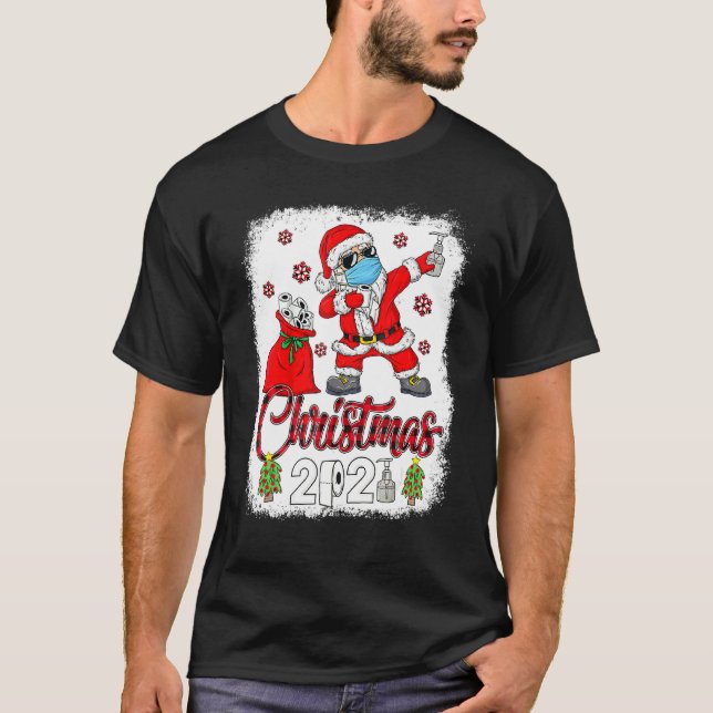 Camiseta Navidades 2021 Santa Dabbing Ropa mascara Ropa (Anverso)