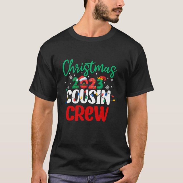 Camiseta Navidades 2023 Primo de la tripulación de Navidad  (Anverso)