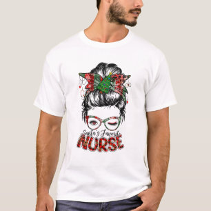 Camiseta Navidades 2025 Messy Bun Santa