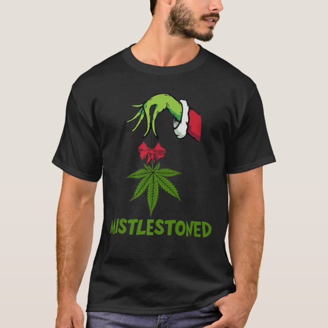 Camiseta Navidades-420-Cannabis-Mistlestoned-2 (Anverso)
