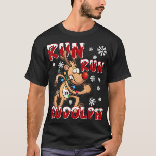 Camiseta Navidades 5K Ejecutar Rudolph Equipo de vacaciones