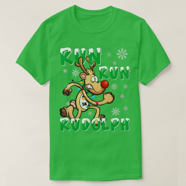 Camiseta Navidades 5K Ejecutar Rudolph Equipo de vacaciones (Diseño del anverso)