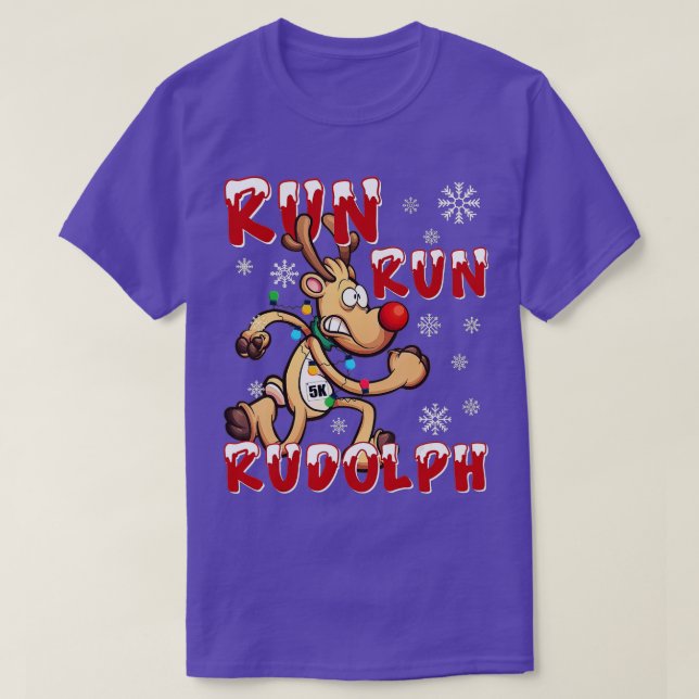 Camiseta Navidades 5K Ejecutar Rudolph Equipo de vacaciones (Diseño del anverso)