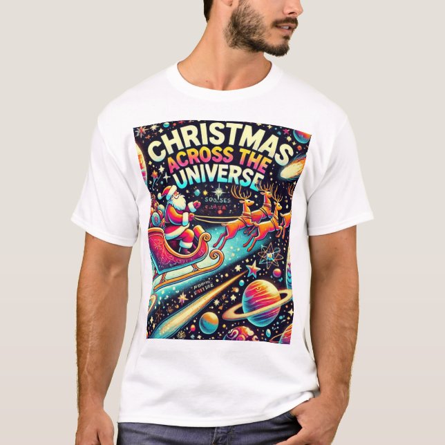 Camiseta Navidades a través del universo - Santa en el espa (Anverso)
