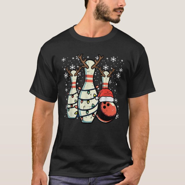 Camiseta Navidades abucheando a los renos Xmas Bowler mujer (Anverso)