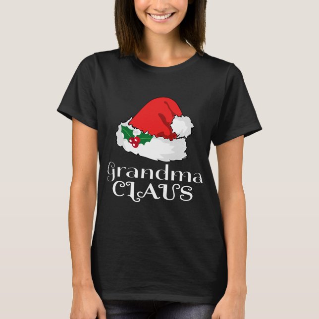 Camiseta Navidades Abuela Claus coincidiendo con Pajama San (Anverso)