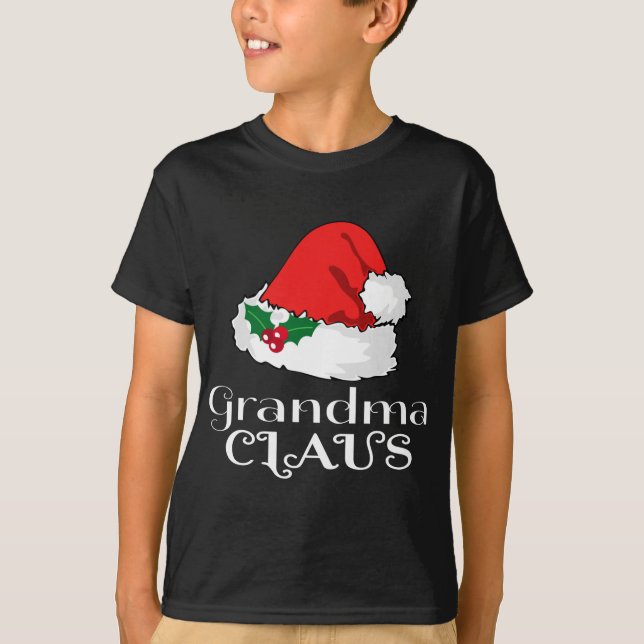 Camiseta Navidades Abuela Claus coincidiendo con Pajama San (Anverso)