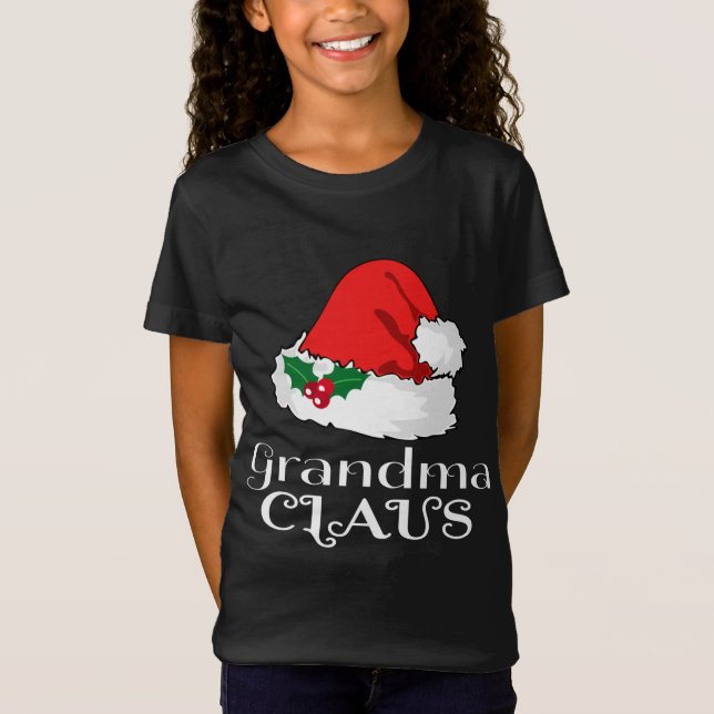 Camiseta Navidades Abuela Claus coincidiendo con Pajama San (Anverso)